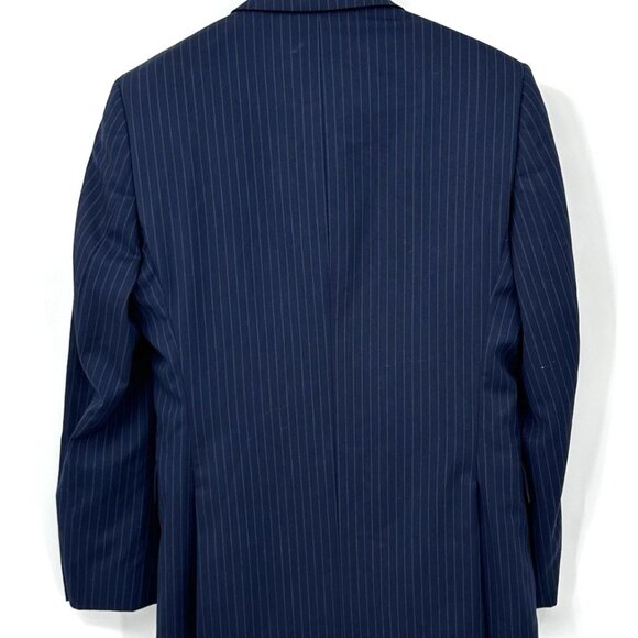 STAFFORD 2 piece suit separates pinstripe navy blue 100% wool classic 42L 36W - Picture 5 of 15